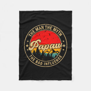 Man Papaw Mythe Slechte Invloed Vintage Fleece Deken