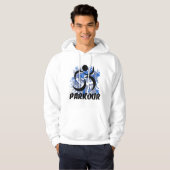Man parkour uitvoeren hoodie (Voorkant volledig)