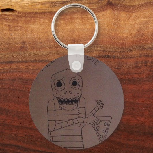 Man Pizza Sleutelhanger (Voorkant)
