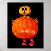 Man pompoen met Jack O Lantern Halloween Poster (Voorkant)