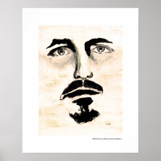 Man Portrait Fine Art Figurative Peinture Poster (Devant)