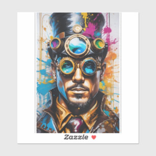 Man Portret Vinyl Decal Sticker