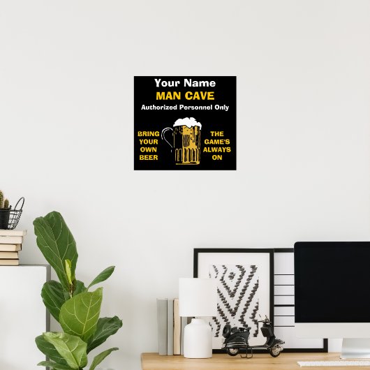 MAN POSTER TOEVOEGD JOUW NAAM (Thuiskantoor)