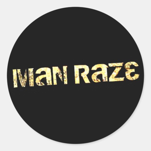 man raze plain sticker (Voorkant)