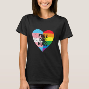 Man Regenboog Bloem Gratis Papa Knuffels Voor Man  T-shirt