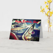 Man Relatief, Verjaardag. Vintage auto. Kaart (Gele Bloem)