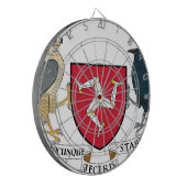 Man Republikeinse wapenlaag - Manx Emblem Dartbord (Voorkant Links)