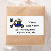 Man Rijden Motorfiets Adresetiketten Etiket (Insitu)