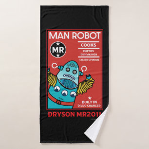 Man Robot De Perfecte Man      Badhanddoek
