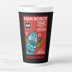 Man Robot Het perfecte Man Latte Mok
