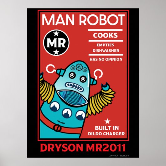 Man Robot Het perfecte Man Poster (Voorkant)