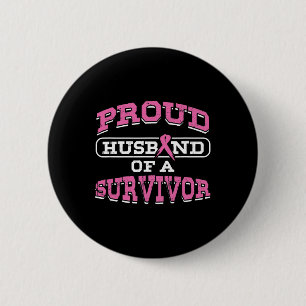 Man Roze Borstkanker Overlevende Awareness Mont Ronde Button 5,7 Cm
