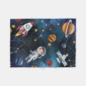 Man Ruimte en Ruimte Fleece Deken (Voorkant (Horizontaal))