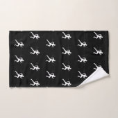Man Runners Silhouette HeartBeat Line Zwart Handdoek (Handdoek)