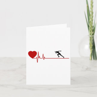 Man Running Workout Heart Rate Kaart voor hardlope