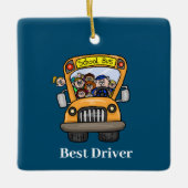 Man School Bus Driver Ornament (Voorkant)