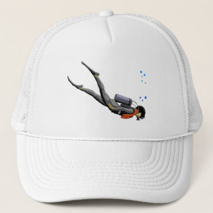 Man SCUBA Diving Trucker Pet