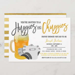 Man Shower Baby Uitnodiging