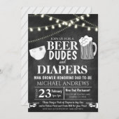 Man Shower Baby Uitnodiging (Voorkant / Achterkant)