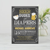 Man Shower Baby Uitnodiging (Staand voorkant)