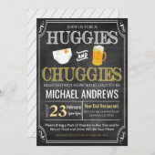 Man Shower Baby Uitnodiging (Voorkant / Achterkant)