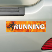 Man Silhouette draaien Bumpersticker (Op auto)
