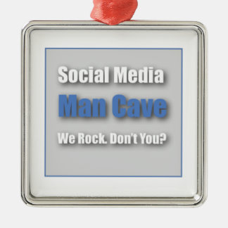 Man sociale media metalen ornament