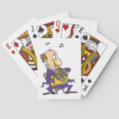 Man speelt een Franse hoorn af Pokerkaarten (Achterkant)