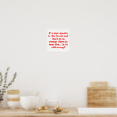 Man spreekt in het Poster van de bosbouw - Funny J (Keuken)