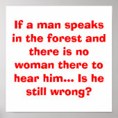 Man spreekt in het Poster van de bosbouw - Funny J (Voorkant)