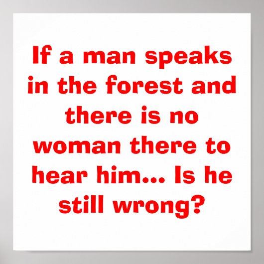 Man spreekt in het Poster van de bosbouw - Funny J (Voorkant)