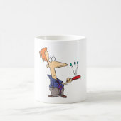 Man springt op een bat koffiemok (Center)