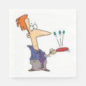 Man springt op een bat servet (Voorkant)