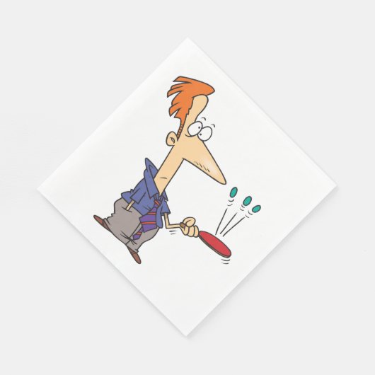 Man springt op een bat servet (Hoek)