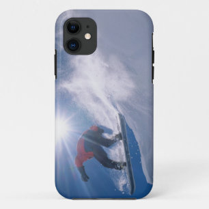 Man springt van een grote cornince af op een snowb iPhone 11 hoesje