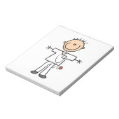 Man Stick Figuur verpleegster Notitieblok (Gedraaid)