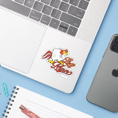 Man Sticker (Laptop met iPhone)