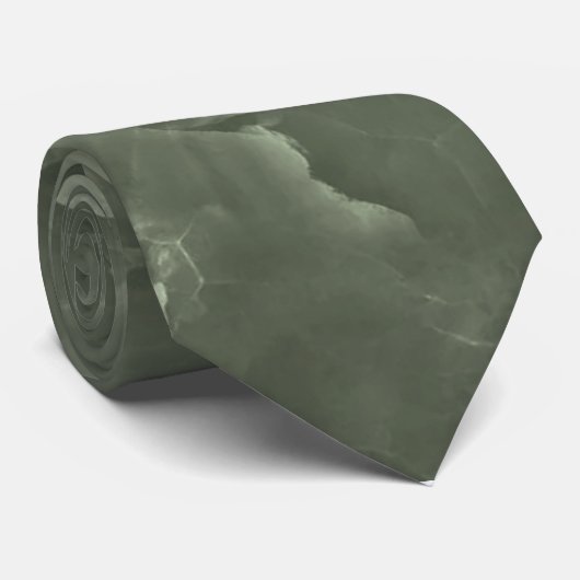 Man Stropdas Sage Green Marble (Opgerold)