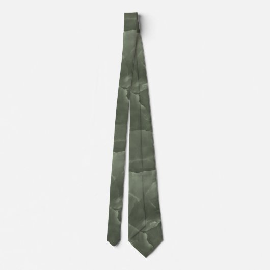 Man Stropdas Sage Green Marble (Achterkant)