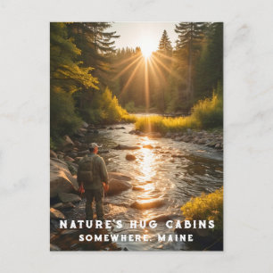 *~* Man Sun Vist Stream Maine Peace AP49 Briefkaart