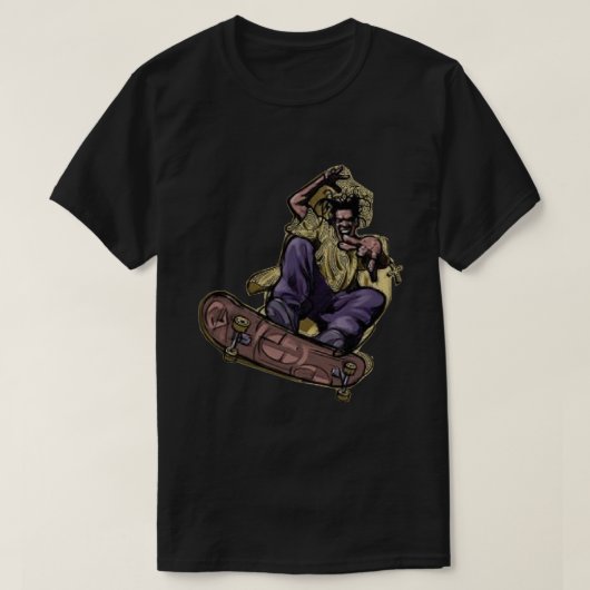 Man T-shirt met schaatsen (Design voorkant)