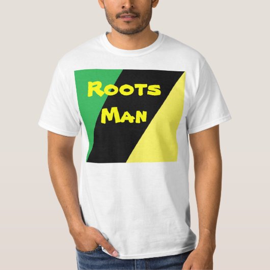 man t-shirts aan de basis (Voorkant)