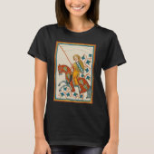Man te paard 14e-eeuwse Codex Manesse T-shirt (Voorkant)