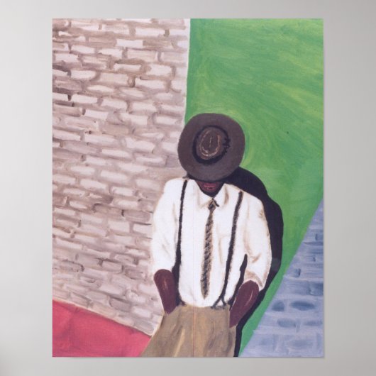 Man tegen de muur poster (Voorkant)