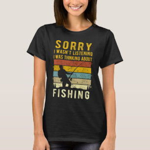 Man Terwijl ik nadacht over vissen Visser T-shirt