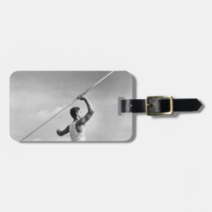Man Throwing Javelin Bagagelabel