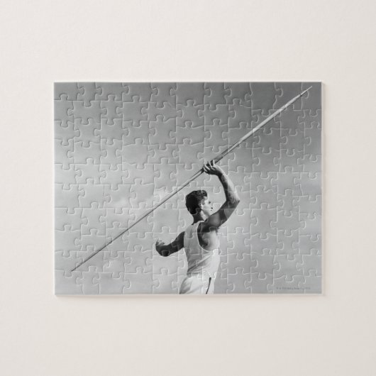 Man Throwing Javelin Legpuzzel (Horizontaal)