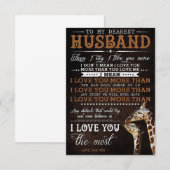 Man tot mijn dierbare man bedankkaart (Voorkant / Achterkant)