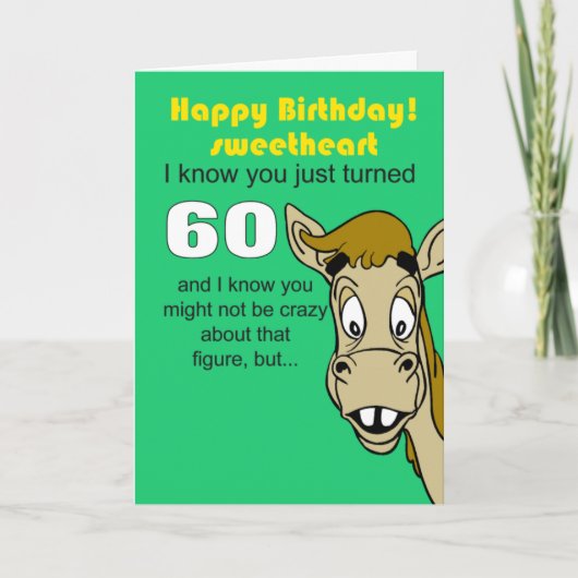 Man tot vrouw wordt 60 kaart (Voorkant)