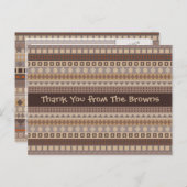 Man Tribal Aztec Stripes Bruin en Beige Pattern Briefkaart (Voorkant / Achterkant)